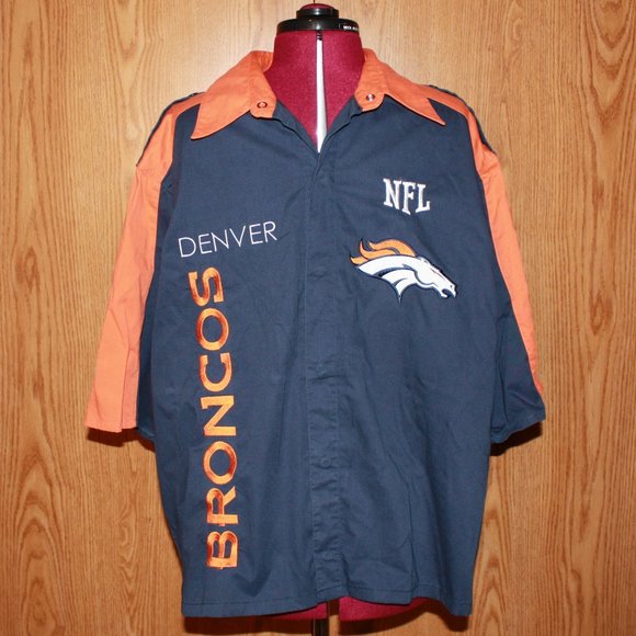 Denver Broncos NFL Embroidered Button Down Shirt - Picture 1 of 10